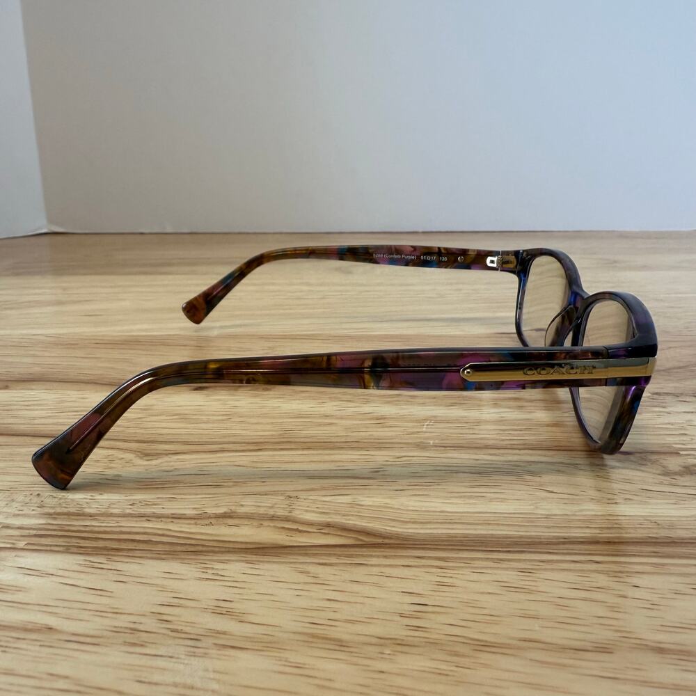Coach HC6065Z 5288 Eyeglass Frames Confetti Purple 51-17-135 RX-Ready Glasses - Picture 3 of 11
